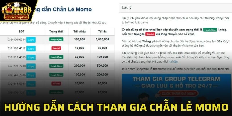 Hướng dẫn cách tham gia chẵn lẻ Momo