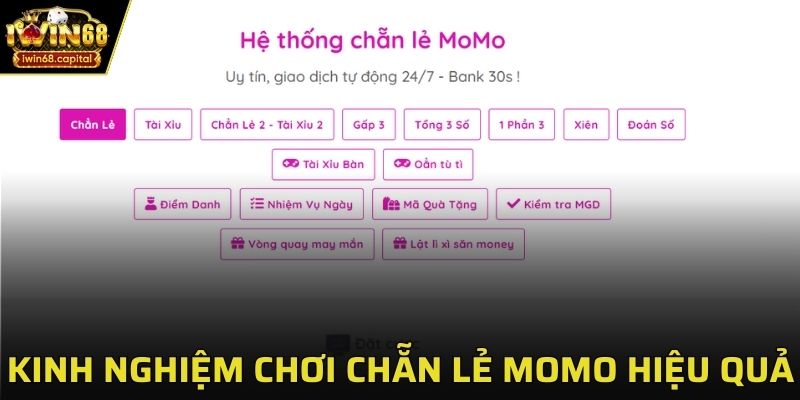 Kinh nghiệm chơi chẵn lẻ Momo hiệu quả